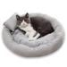 Extra Amazingly Luxury Soft Fluffy Comfort Pet Dog Cat Rabbit Bed Fluffy Calming Self Warming Soft Donut Cuddler Cushion Pet Bed For Small Medium Animals Round L Gray