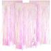 3 Pcs Iridescent Fringe Foil Curtains Rainbow Foil Backdrops Hanging Streamers for Party Wall Door Way Decorations
