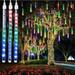 ZOELNIC Meteor Shower Lights 12 Inch High Brightness Raindrop Lights 8 Tube 192 Led Snow Falling Led Lights Cascading Lights Waterproof Outdoor Indoor for Party Xmas Garden Tree Decoration