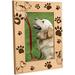 Engraved Wood Frame Dog Paw Puppy Tabletop 4 x 6 Vertical Natural Wood Picture Photo Frame Displayed Pet Memorial for Home Desk Decor Dog Lover Gift