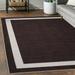 Playa Rug Machine Washable Area Rug With Non Slip Backing - Stain Resistant - Eco Friendly - Family and Pet Friendly - Everest Geometric Modern Bordered Brown&Creme Design 2 8 x8