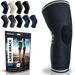 PowerLix Knee Braces and Supports 4 Way Knee Compression Sleeve for Men & Women Pain Relief & Support for Sports & Fitness with Anti Slip & 3D Knitting Dark Gray-XX-Large