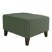 Niuer Stretch Ottoman Slipcover Jacquard Ottoman Covers Square Footstool Slip Cover Military Green Block -lift Flower Pedal XL Code