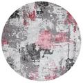 SAFAVIEH Craft Constantine Abstract Area Rug Grey/Pink 4 x 4 Round