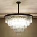 Miumaeov Modern Chrome Crystal Chandeliers Pendant Ceiling Light 5-Tier 16 Lights Clear Crystal Prism Finish Chandelier Lighting Fixture Dining Room Living Room Kitchen Island Dia 31.5 x H 19.7