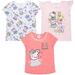 Peppa Pig Toddler Girls 3 Pack T-Shirts White/Pink 2T