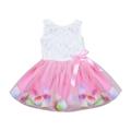 Wozhidaoke dresses Toddler Bowknot Tutu Petals Tulle Baby Girls Flower Gown Outfits skirts for women princess dress up clothes for little girls