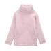 Unisex Baby Knitted Sweater Turtleneck Sweatshirt Jumper Boys Girls High Collar Pullover Plush Thickened Sweater Autumn Winter School Tops Classic Sweater Pullover Tops Blouse 2-10 Years