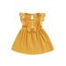 hirigin Baby Girl Dress Sleeveless Crew Neck Lace Patchwork Bowknot Summer A-line Dress