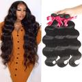 Firstbeauty Brazilian Hair Weave Bundles Body Wave 100% Virgin Human Hair 8A Unprocessed 3 Bundles Double Weft Natural Hair Extensions (20 22 24 Inch)