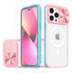 Allytech Case for iPhone SE 3 2022/SE 2 2020/ iPhone 8/ iPhone 7 Compatible with MagSafe Wireless Charging Crystal Clear Anti-Scratch Shockproof Slide Camera Cover for iPhone SE 4.7 Pink