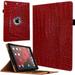 JYtrend Rotating Case for iPad 10.2 8th 7th Generation Cover with Pocket Crocodile
