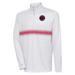 Men's Antigua Heather Gray/Red Toronto Raptors Bullseye Quarter-Zip Pullover Top