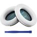 Adhiper Headphones Replacement Earpads Ear Cushions for Boses QuietComfort 25â€”soft Ear Pads Compatible Boses QuietComfort25 / QC15 / QC2 / AE2 / AE2i / AE2W Headphones (White+Blue Mat)