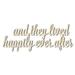 Unfinished Wood Happily Ever After Shape - Word Craft - up to 36 16 / 1/4