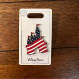 Disney Jewelry | Authentic Disney Parks Cinderella’s Castle Red, White, & Blue Trading Pin | Color: Red/White | Size: Os