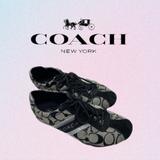 Coach Shoes | Coach Jayme Signature Suede And Canvas Logo Sneakers-Black 6-1/2 | Color: Black/Gray | Size: 6.5