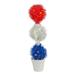 Nearly Natural 18 Red White and Blue Ã¢â‚¬Å“Americana Artificial Topiary Plant with 35 Warm LED Lights