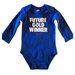 Nike One Pieces | Nike Baby Boy Girl Bodysuit 6-9 Months Future Gold Winner Blue New Swoosh | Color: Blue | Size: 6-9mb