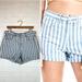 American Eagle Outfitters Shorts | American Eagle Ae Blue And White Striped High Rise Denim Mom Shorts 12 | Color: Blue/White | Size: 12