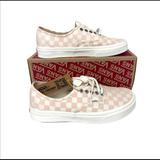 Vans Shoes | Brand New Vans Eco Theory Peach Checkered Old Skool Size 6 Women With Box | Color: Red | Size: 6