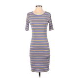 Lularoe Casual Dress - Sheath: Purple Stripes Dresses - Women's Size X-Small