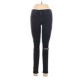 FRAME Denim Jeans - Mid/Reg Rise: Black Bottoms - Women's Size 28