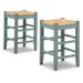 Signature Design by Ashley Mirimyn 23.63" Counter Stool Wood/Wicker/Rattan in Blue | 23.63 H x 14.5 W x 14.5 D in | Wayfair D508-324