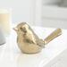 House of Hampton® Ellymae Bird Figurine Porcelain/Ceramic in Yellow | 3.5 H x 6 W x 2.75 D in | Wayfair 203B3B875D53491399A85A55B80EE2B9