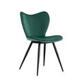Latitude Run® Maldanado Velvet Chair Modern Kitchen Chair w/ Metal Leg, Dining Chairs Upholstered/Velvet in Green | Wayfair