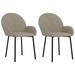 Orren Ellis Beuford Dining Chairs 2 Pcs Accent Chair for Living Room Velvet Upholstered/Velvet in Gray | 30.9 H x 22.8 W x 22.4 D in | Wayfair