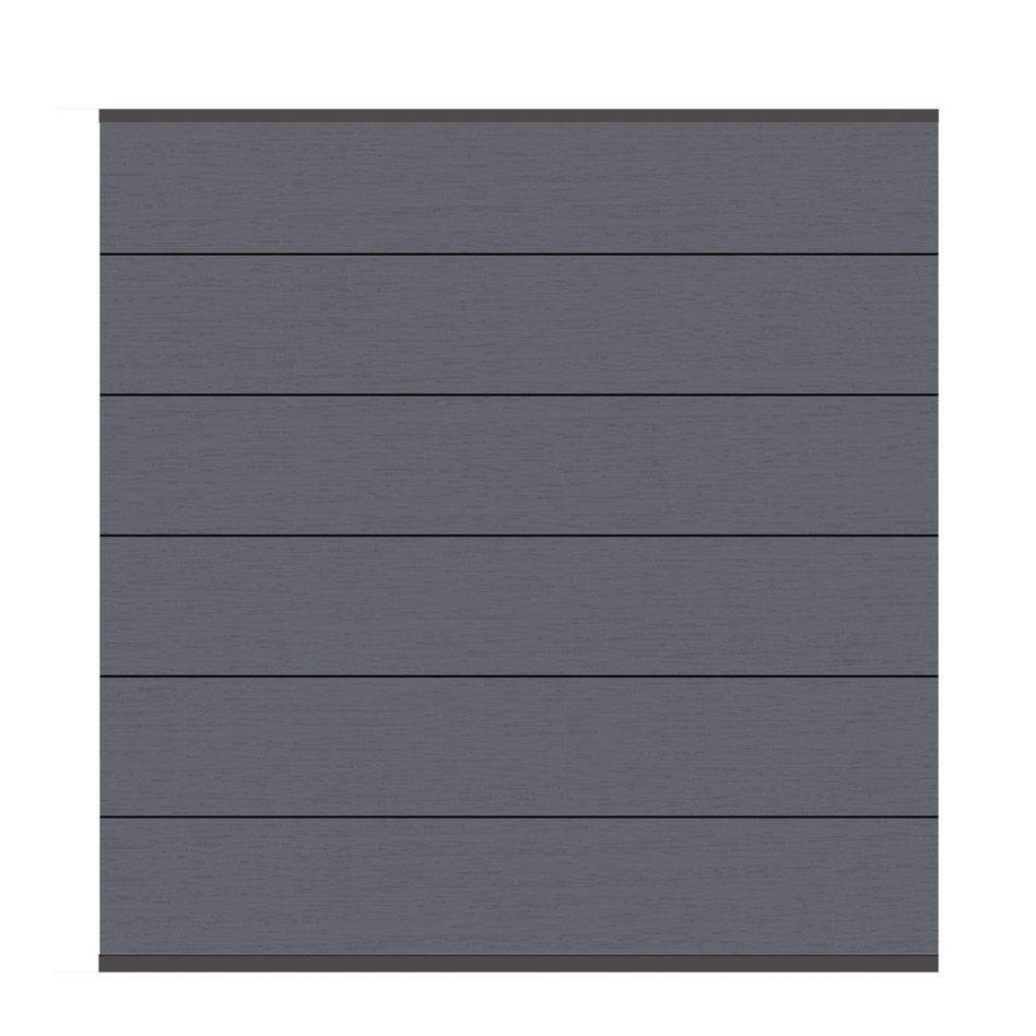 TraumGarten WPC-Sichtschutzzaun Rundum-Sorglos-Paket XL Anthrazit Sichtschutz Steckzaun Lamellenzaun, Aufdübeln, 3,69 m Image