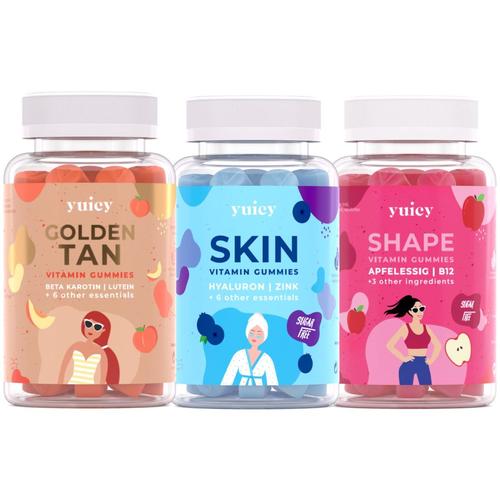 Shape, Skin & Tan Vitamin Gummies Bundle | yuicy® 180 St Fruchtgummi