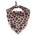 DOGWONG Cotton Dog Bandana Comfortable Dogs Bibs Scarf Reversible Adjustable Leopard Dog Bandana Square Dog Kerchief for Small Medium Large Dogs