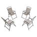 Crestlive Products Set of 4 Outdoor Chairs Patio Folding Dining Chairs Beige