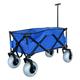 Juggernaut Carts Plastic Folding Beach Utility Wagon with Cover Bag Blue