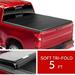 CCIYU Tonneau Cover 5FT Bed For Nissan Frontier 2005-2019 Soft Tri-Fold Truck Bed Cover Kit Soft Folding Truck Bed Tonneau Cover