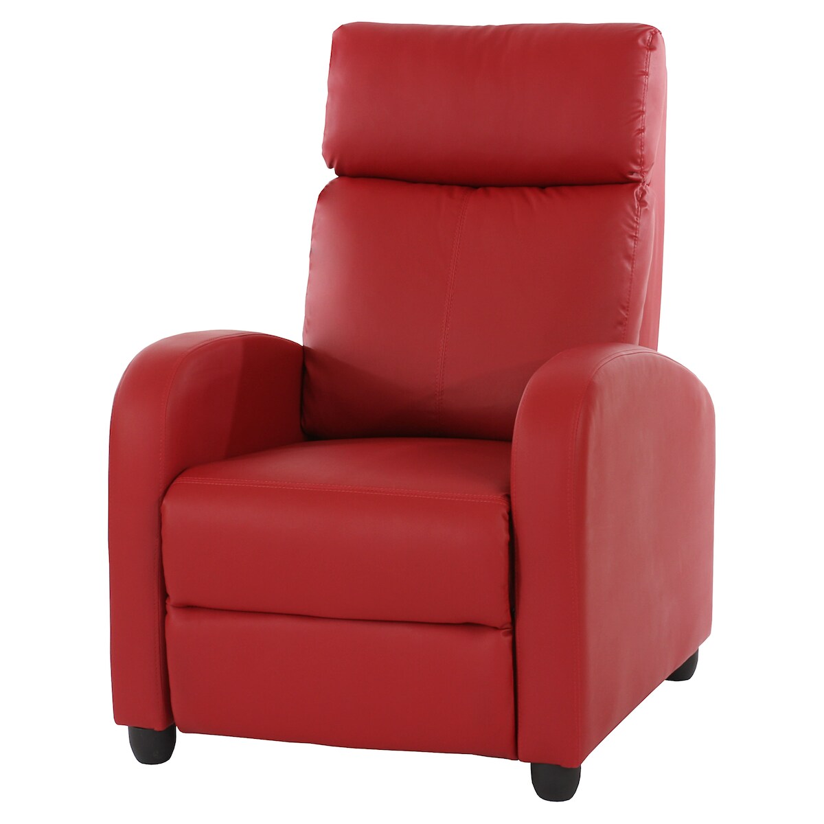 Mendler Fernsehsessel Relaxsessel Liege Sessel Denver, Kunstleder ~ rot Image