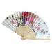 frehsky home decor vintage bamboo folding hand held flower fan chinese dance party pocket gifts