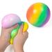 Willstar 1 Pcs Rainbow Stress Ball Squeeze Ball Toy Kids Adults Reliever Stress Balls Anti Anxiety Stress Balls Soft Silicone Toys Hand Grip Strengthener Balls for Kids & Adults