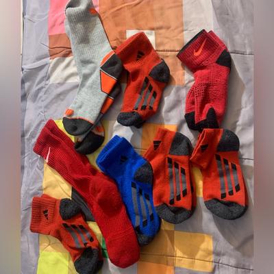 Nike Accessories | Nike Adidas Puma Kids Socks New And Euc | Color: Blue/Red | Size: 6-7 Shoes