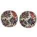 Anthropologie Dining | Anthropologie Patch Nyc Set Of 2 Ceramic Appetizer Plates - About 7.5" | Color: Purple/White | Size: Os