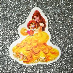 Disney Design | Disney Beauty And The Beast Waterpoof Sticker Belle Puppy | Color: Brown/Yellow | Size: Os