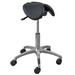 Small User Leather 300 Lbs. Capacity Split Seat Saddle Stool - 22" - 29" Seat Height