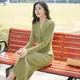 Optics-Robe mi-longue pour femme robe pull mode coréenne vintage sexy maxi décontracté avec