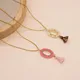 Go2Boho – collier à pampilles Ellipse pour femmes pendentif chaîne en acier inoxydable bijoux