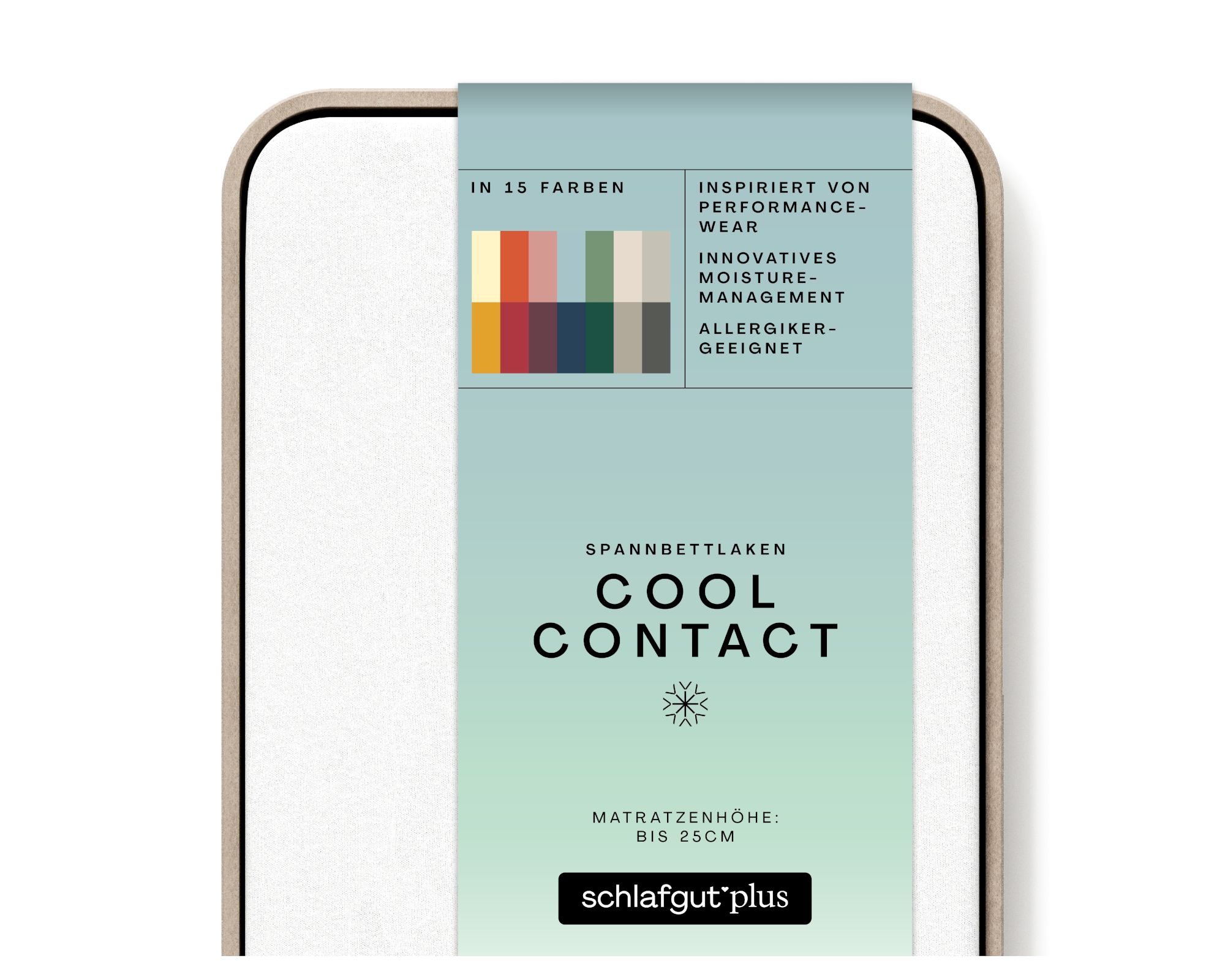 schlafgut »Plus« Cool Contact Spannbettlaken XL / 196 Yellow Deep Image