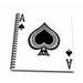 3dRose Ace of Spades playing card - Black spade suit - Gifts for cards game players of poker bridge games - Mini Notepad 4 by 4-inch