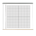 Pull-Down Dry Erase White Board 1 Grid Numbered-Bold XY Axis