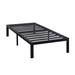 Latitude Run® 14" Steel Platform Bed Metal in Black | 14 H x 39 W x 75 D in | Wayfair 0AF548583ABC474FBBB5CFD02671A061